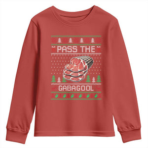 Funny Pass The Gabagool Christmas Youth Sweatshirt Italian Food TS11 Red Print Your Wear