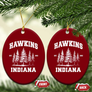 Funny Hawkins Sci Fi Lover Ceramic Ornament Indiana Strangers Pine Tree TS11 Print Your Wear