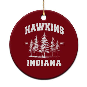 Funny Hawkins Sci Fi Lover Ceramic Ornament Indiana Strangers Pine Tree TS11 1pc Red Print Your Wear