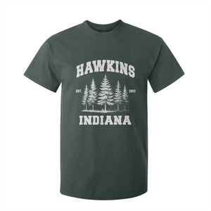 Funny Hawkins Sci Fi Lover T Shirt For Kid Indiana Strangers Pine Tree TS11 Dark Forest Green Print Your Wear