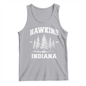 Funny Hawkins Sci Fi Lover Tank Top Indiana Strangers Pine Tree TS11 Athletic Heather Print Your Wear