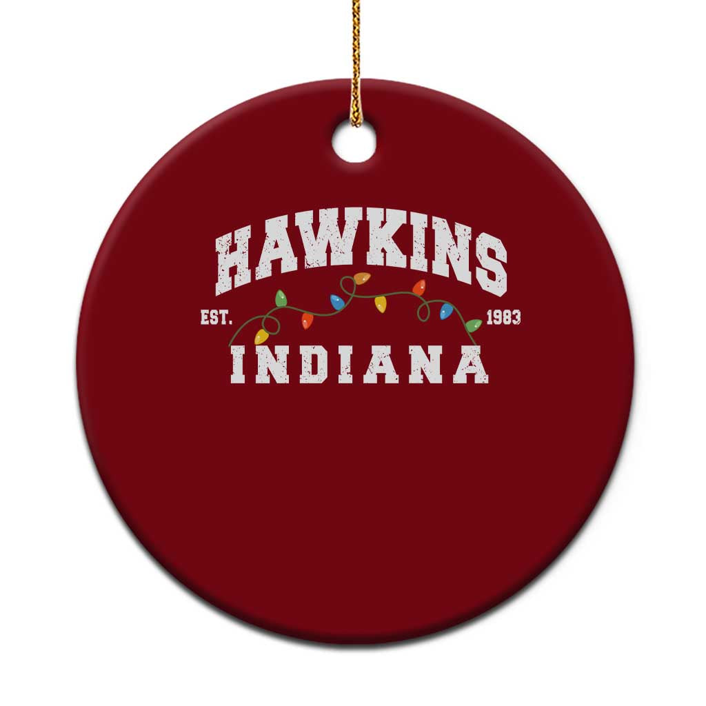 Funny Stranger Christmas Ceramic Ornament Hawkins Xmas Lights TS11 1pc Red Print Your Wear