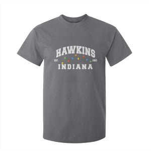 Funny Stranger Christmas T Shirt For Kid Hawkins Xmas Lights TS11 Charcoal Print Your Wear