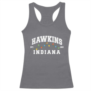 Funny Stranger Christmas Racerback Tank Top Hawkins Xmas Lights TS11 Charcoal Print Your Wear