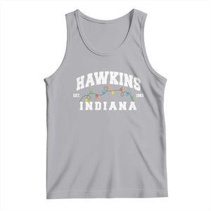 Funny Stranger Christmas Tank Top Hawkins Xmas Lights TS11 Athletic Heather Print Your Wear
