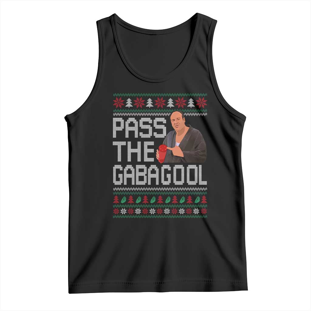 Funny Pass The Gabagool Christmas Tank Top Italian Food Xmas Mafia Movie TS11 Black Print Your Wear