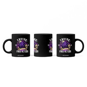 Funny RPG Gamer Crying Is A Free Action Coffee Mug Vintage D20 Side Quests Tabletop TS11 Print Your Wear