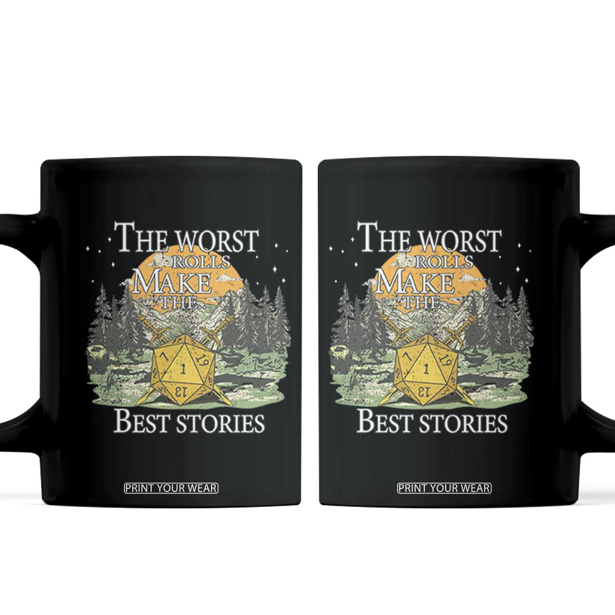 Not All Those Who Wander Are Lost Nevermind Coffee Mug Funny RPG Parody Gamer TS11 Black Print Your Wear