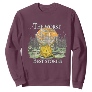 Not All Those Who Wander Are Lost Nevermind Sweatshirt Funny RPG Parody Gamer TS11 Maroon Print Your Wear