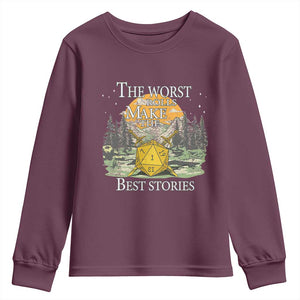 Not All Those Who Wander Are Lost Nevermind Youth Sweatshirt Funny RPG Parody Gamer TS11 Maroon Print Your Wear