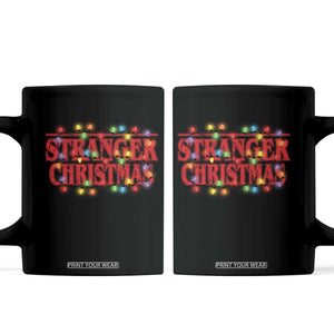 Stranger Christmas Coffee Mug Funny Xmas Alphabet Neon Lights Movie TS11 Black Print Your Wear