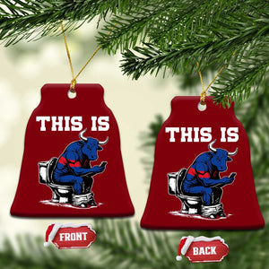 This Is Bullshit Ceramic Ornament Funny Cow Buffalo Toilet TS11 Print Your Wear