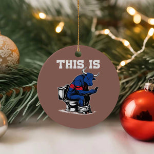 This Is Bullshit Ceramic Ornament Funny Cow Buffalo Toilet TS11 1pc Mocha Print Your Wear