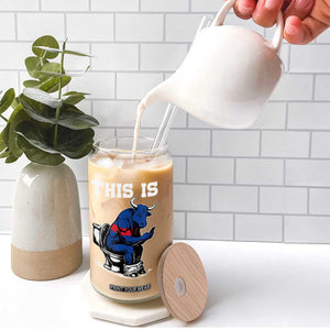 This Is Bullshit Glass Can Funny Cow Buffalo Toilet TS11 Print Your Wear