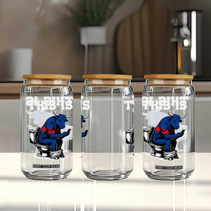 This Is Bullshit Glass Can Funny Cow Buffalo Toilet TS11 Print Your Wear