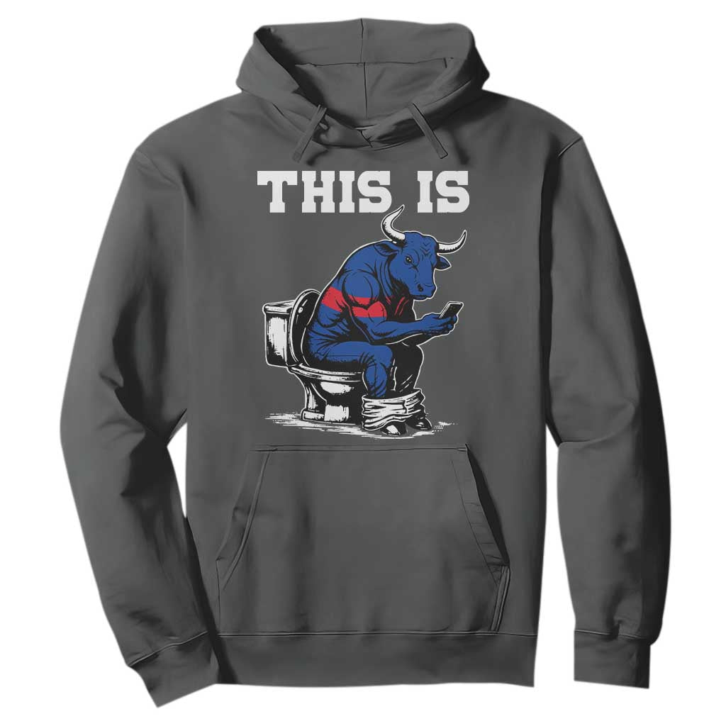 This Is Bullshit Hoodie Funny Cow Buffalo Toilet TS11 Dark Heather Print Your Wear