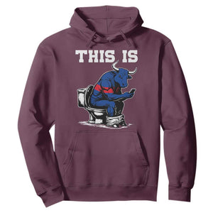 This Is Bullshit Hoodie Funny Cow Buffalo Toilet TS11 Maroon Print Your Wear
