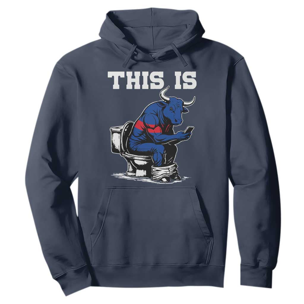 This Is Bullshit Hoodie Funny Cow Buffalo Toilet TS11 Navy Print Your Wear