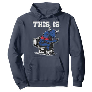 This Is Bullshit Hoodie Funny Cow Buffalo Toilet TS11 Navy Print Your Wear