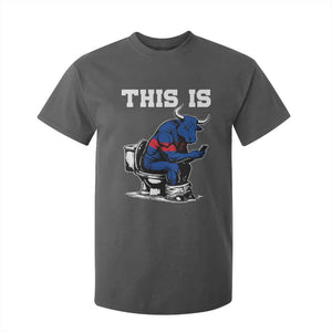 This Is Bullshit T Shirt For Kid Funny Cow Buffalo Toilet TS11 Dark Heather Print Your Wear