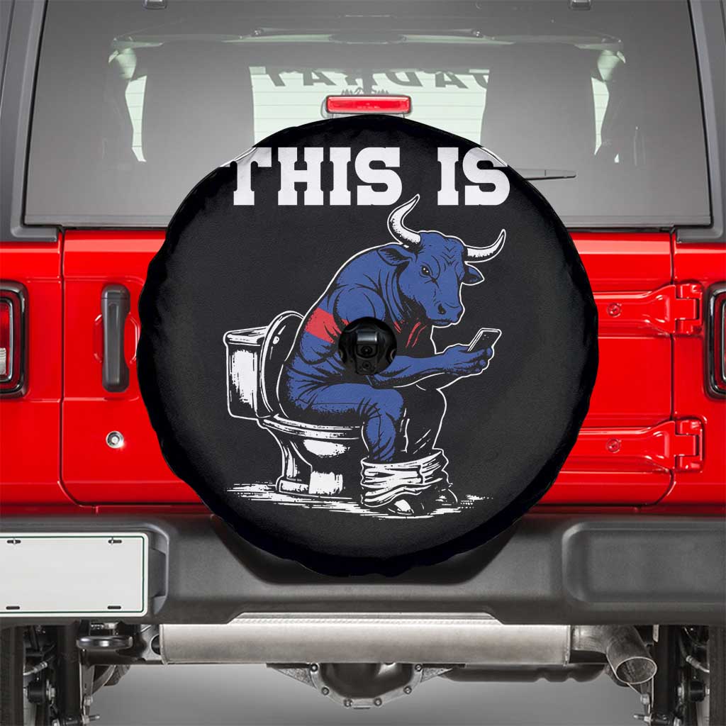 This Is Bullshit Spare Tire Cover Funny Cow Buffalo Toilet TS11 Black Print Your Wear