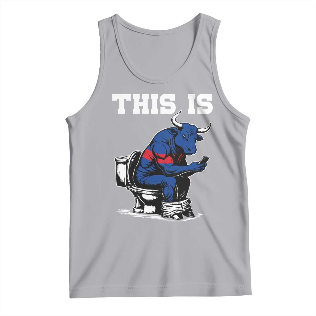 This Is Bullshit Tank Top Funny Cow Buffalo Toilet TS11 Athletic Heather Print Your Wear