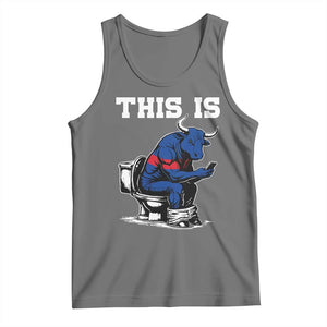 This Is Bullshit Tank Top Funny Cow Buffalo Toilet TS11 Black Heather Print Your Wear