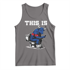 This Is Bullshit Tank Top Funny Cow Buffalo Toilet TS11 Deep Heather Print Your Wear