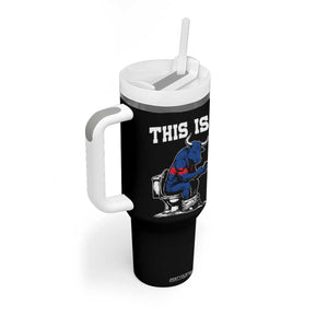 This Is Bullshit Tumbler With Handle Funny Cow Buffalo Toilet TS11 Print Your Wear