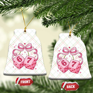 Funny 67 Dice Valentines Day Six Seven Meme Coquette Ceramic Ornament TS11 Print Your Wear