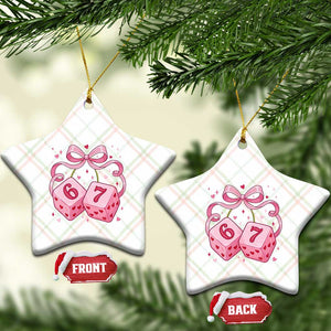 Funny 67 Dice Valentines Day Six Seven Meme Coquette Ceramic Ornament TS11 Print Your Wear