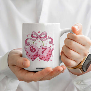 Funny 67 Dice Valentines Day Six Seven Meme Coquette Coffee Mug TS11 Print Your Wear