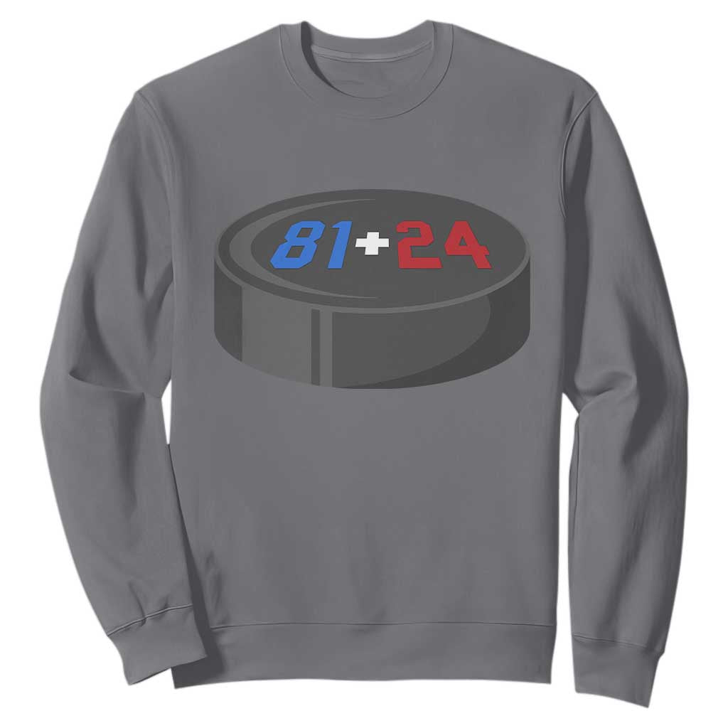 Funny Romance Hockey Lover Sweatshirt 24 81 Jersey Numbers Sport TS11 Charcoal Print Your Wear