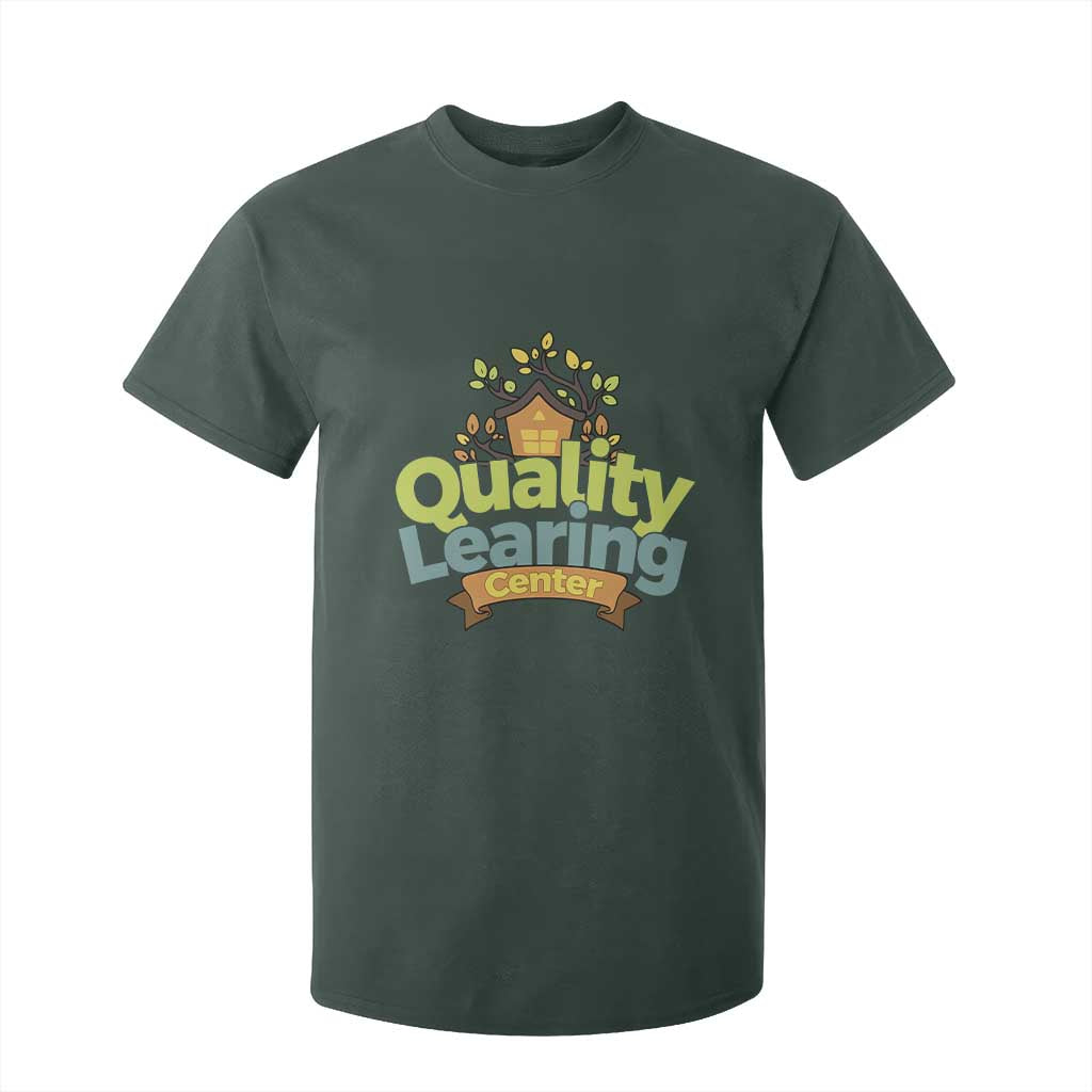Funny Day Care T Shirt For Kid Minnesota Learing Center Learning School Quote TS11 Dark Forest Green Print Your Wear