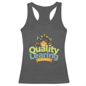 Funny Day Care Racerback Tank Top Minnesota Learing Center Learning School Quote TS11 Dark Heather Print Your Wear