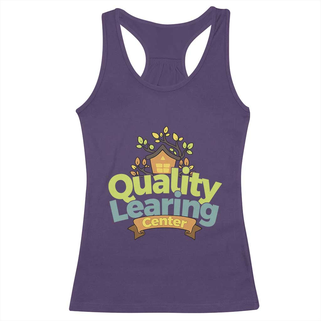 Funny Day Care Racerback Tank Top Minnesota Learing Center Learning School Quote TS11 Purple Print Your Wear