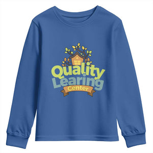 Funny Day Care Youth Sweatshirt Minnesota Learing Center Learning School Quote TS11 Royal Blue Print Your Wear