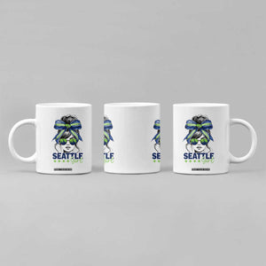 Seattle Girl Coffee Mug Funny Sport Fan Game Day Messy Bun TS11 Print Your Wear