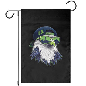 Vintage Hawk Graphic LX Cap Seattle Skyline Game Day Garden Flag TS11 Black Print Your Wear
