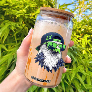 Vintage Hawk Graphic LX Cap Seattle Skyline Game Day Glass Can TS11 Black Print Your Wear