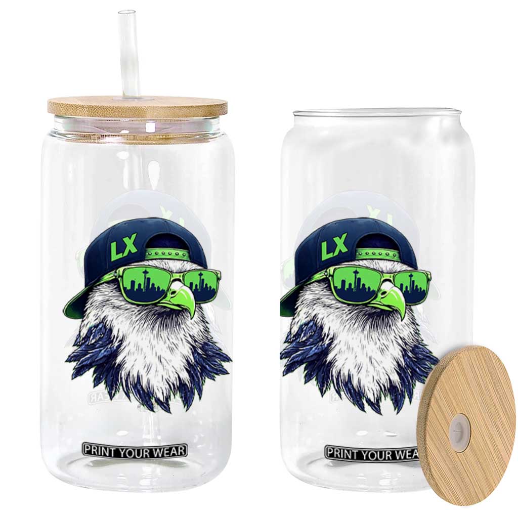 Vintage Hawk Graphic LX Cap Seattle Skyline Game Day Glass Can TS11 Print Your Wear