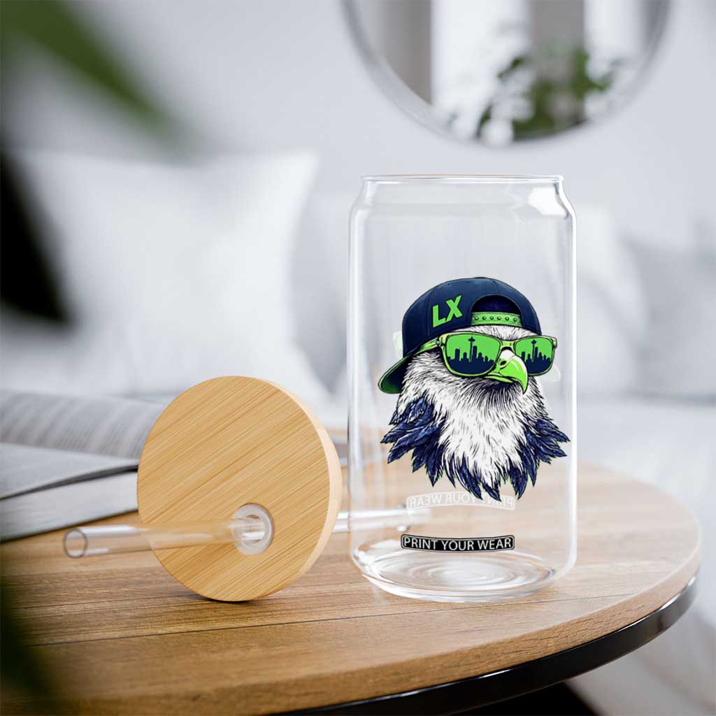 Vintage Hawk Graphic LX Cap Seattle Skyline Game Day Glass Can TS11 Print Your Wear