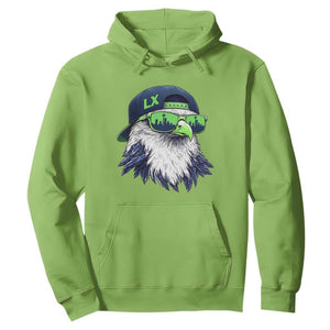 Vintage Hawk Graphic LX Cap Seattle Skyline Game Day Hoodie TS11 Lime Print Your Wear