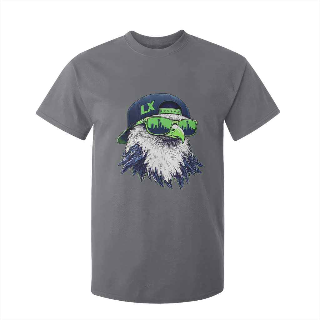 Vintage Hawk Graphic LX Cap Seattle Skyline Game Day T Shirt For Kid TS11 Charcoal Print Your Wear