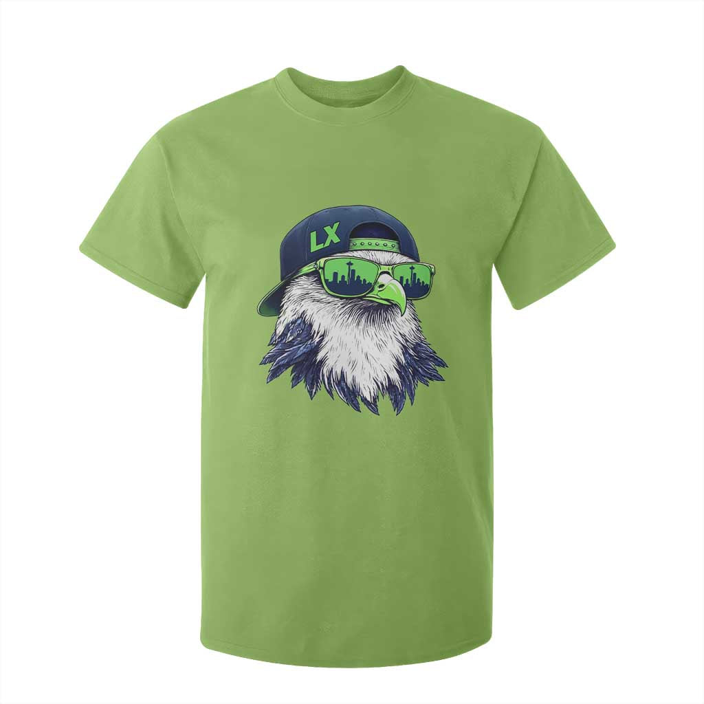 Vintage Hawk Graphic LX Cap Seattle Skyline Game Day T Shirt For Kid TS11 Lime Print Your Wear