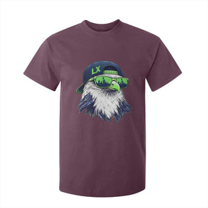 Vintage Hawk Graphic LX Cap Seattle Skyline Game Day T Shirt For Kid TS11 Maroon Print Your Wear