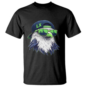 Vintage Hawk Graphic LX Cap Seattle Skyline Game Day T Shirt TS11 Black Print Your Wear
