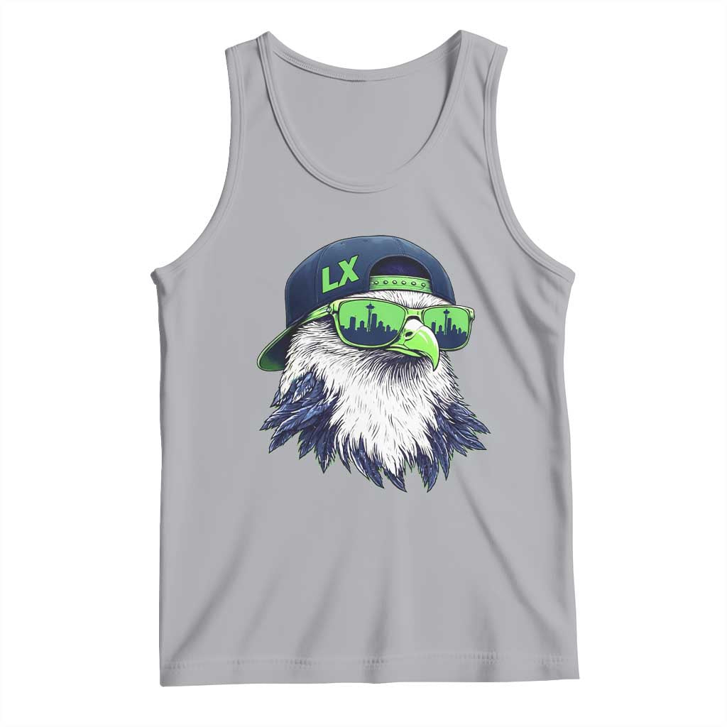 Vintage Hawk Graphic LX Cap Seattle Skyline Game Day Tank Top TS11 Athletic Heather Print Your Wear