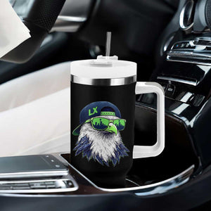 Vintage Hawk Graphic LX Cap Seattle Skyline Game Day Tumbler With Handle TS11 Print Your Wear