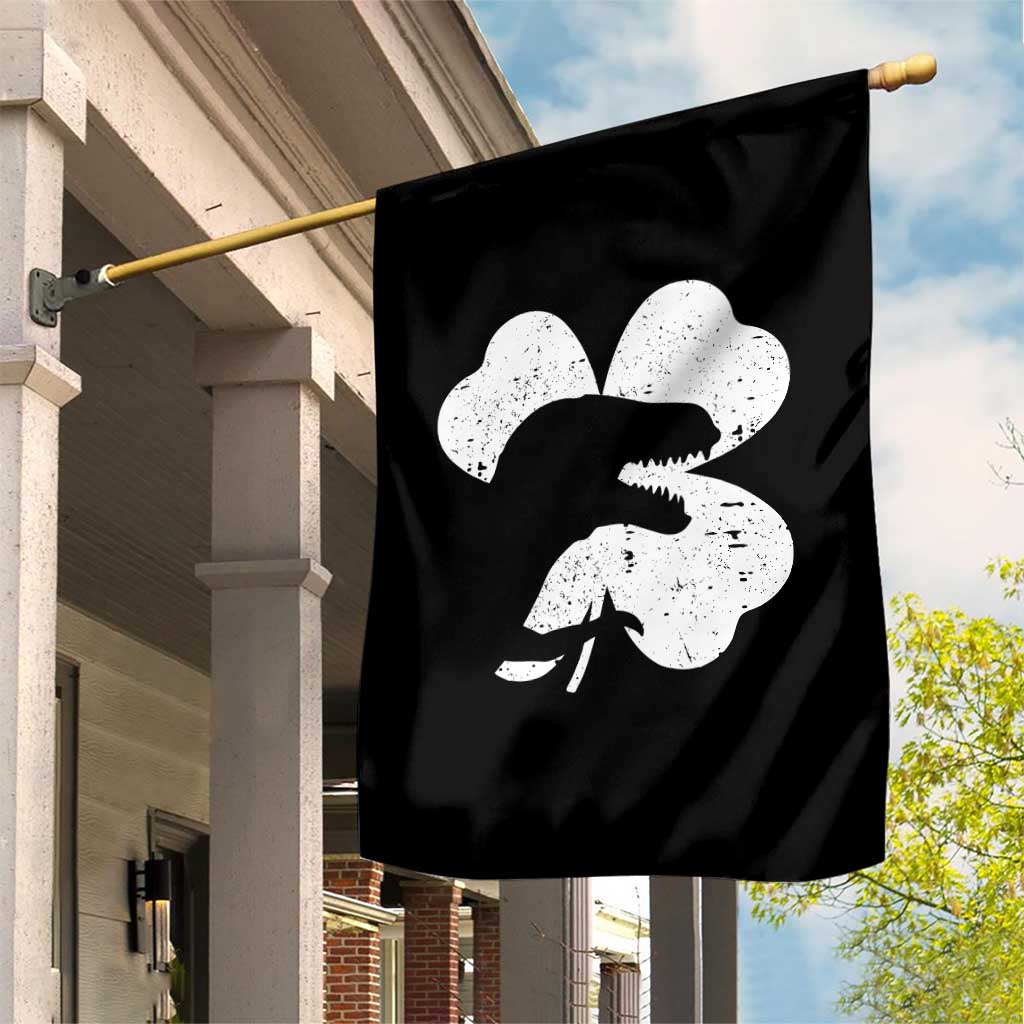 Funny St Patricks Day Dinosaur Shamrock Garden Flag TS11 Print Your Wear